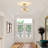 Ivanas 3 - Light Modern Glass Drum Semi Flush Mount Ceiling Light Fixture for Dinning Room Living Room Bedroom Hallway Entryway Kitchen-1492346374