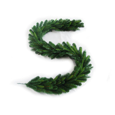 Guirlande 9 'de haut Glacier - verdure artificielle givrée avec des pointes enneigées, idéale pour les décorations des Fêtes, les manteaux de cheminée, les escaliers et les décorations de Noël