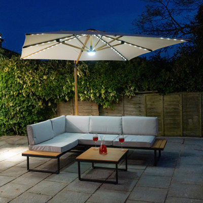 Camora 250cm Lighted Cantilever Parasol