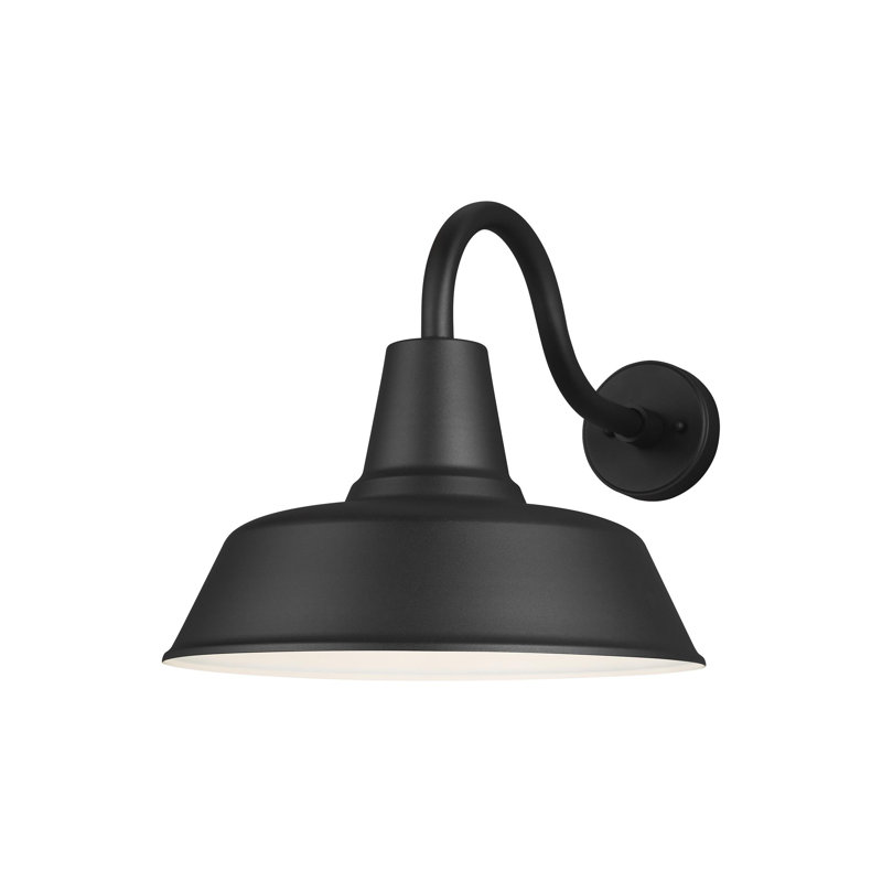 Barn 1 - Light Outdoor Barn Light, 15" H x 16" W x 16" D, Black, No
