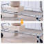 Supports à vêtements: tiges de suspension doubles, tablettes d'une capacité de 800 lb Roulettes | Pliable robuste | Fer | Argent