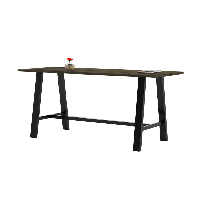 Midtown Solid Wood Breakroom Table, 41" H x 84" L x 36" W, Barnwood