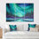 «Green Northern Lights Winter Charm I», ensemble de reproduction d'art mural Northern Lights