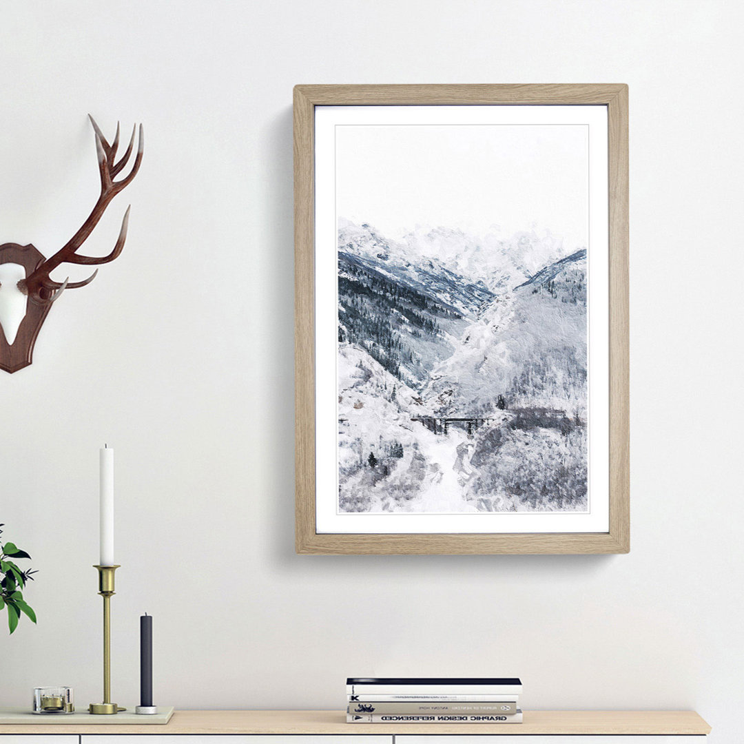 Wintertime at Denali National Park Alaska - Picture Frame Painting Print