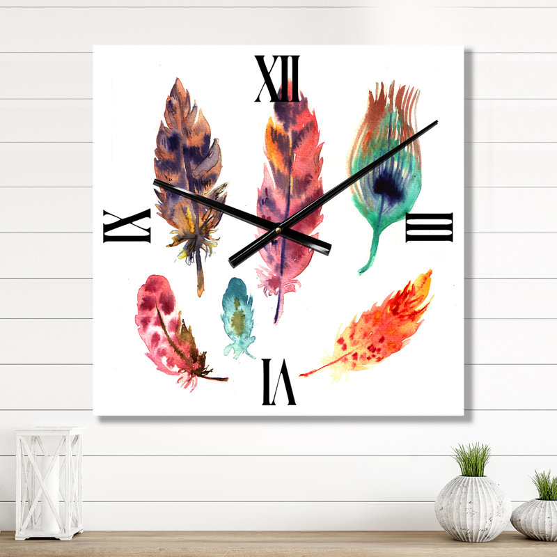 Horloge murale Feather Set II, Grand