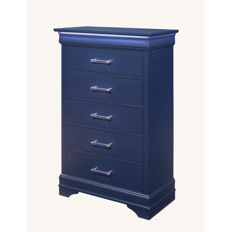 Commode Charleston avec DEL, Bleu