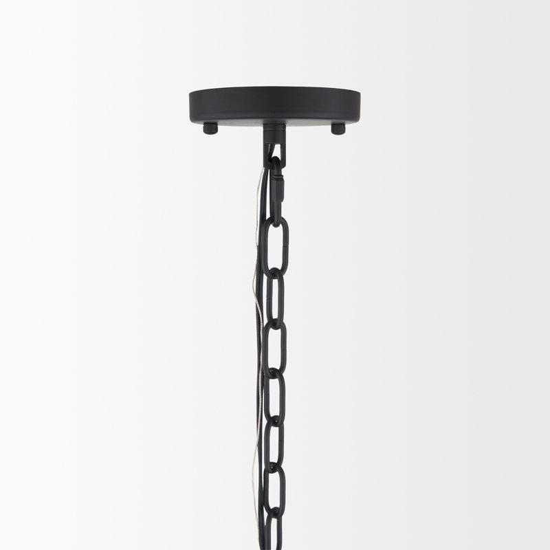 Strandquist Dimmable Sputnik Globe Chandelier, Matte Black