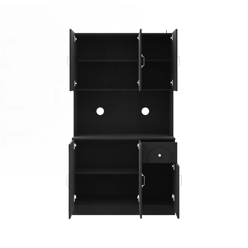71" Kitchen Pantry Storage Cabinet with Adjustable Shelves, 6 Doors and 1 Drawer