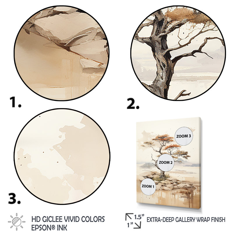 «Beige minimalisme», art mural africain, Cadre simple noir, H 20 po x l 12 po x P 1 po