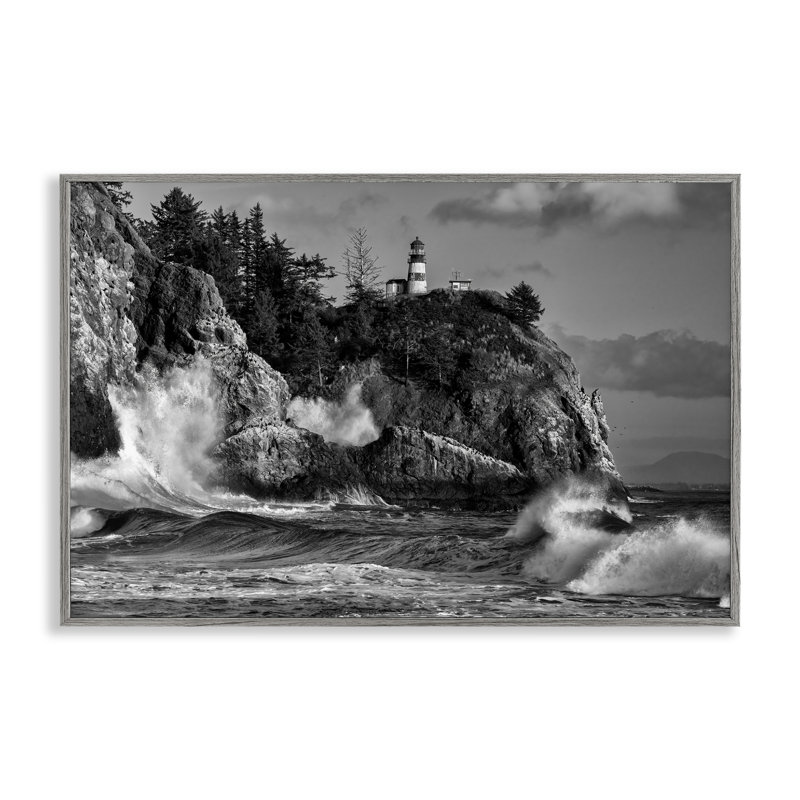 Giclée encadrée «Rising Tide at Cape», conception par Rick Berk, H 16 po x l 24 po, Giclée de ferme grise encadrée