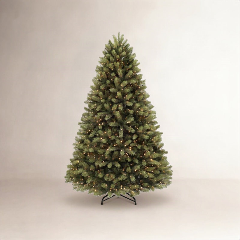 Pre-Lit Pine Christmas Tree, 7.5' H