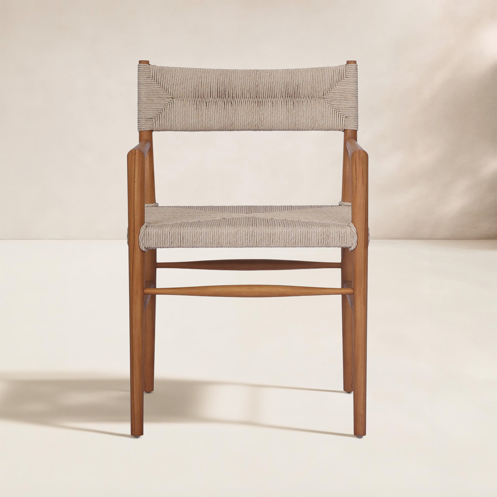 Taffeta Patio Armchair, Natural Teak/Light Brown