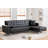 Nuttall Faux Leather Reclining L-Shaped Sectional Reversible-1394237801