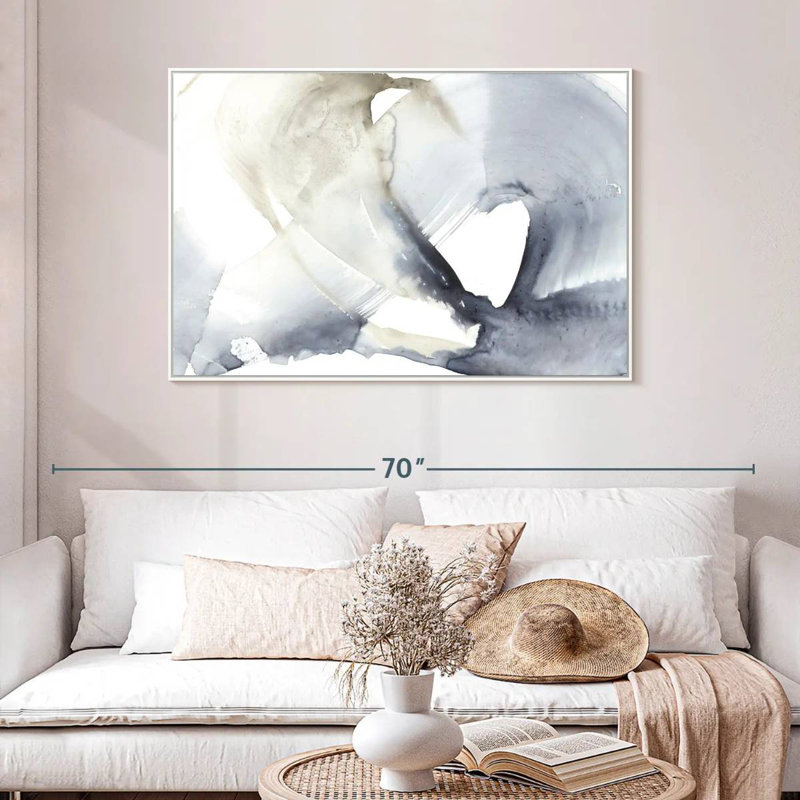 Wave Break II, Cadre flottant blanc, 25 po x 17 po