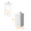 Meuble-lavabo blanc pour salle de bain - espace de rangement spacieux, fabrication durable à 1 porte