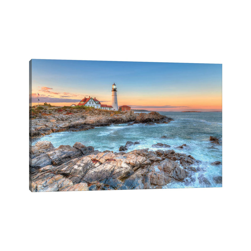 Portland Sunrise 1 Piece Wall Art on Canvas, 30.48 cm H x 45.72 cm W, Wrapped Canvas