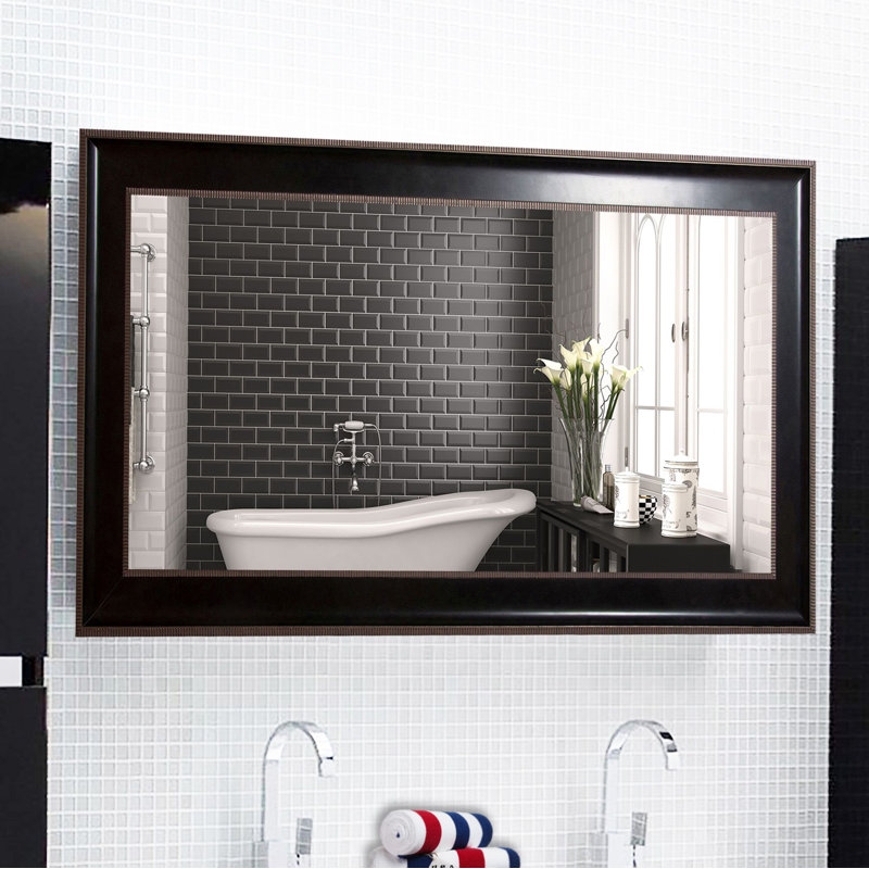 Abdelmalek Wood Flat Wall Mirror, 66.25" H x 33.25" W