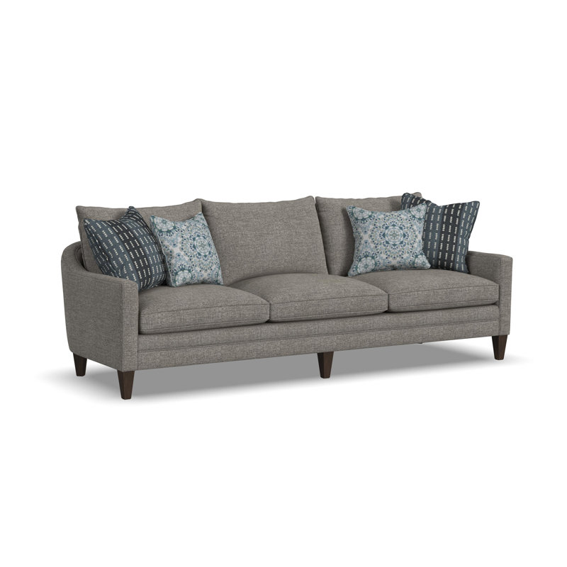 Canapé Helena, Polyester gris, H 36 po x l 98 po x P 37 po
