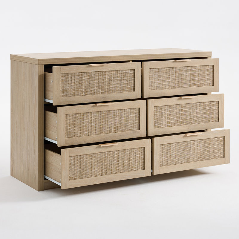 134cm W 6 - Drawer Chest of Drawers, Light Natural Oak