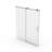 56" - 60" W X 76" H Single Sliding Shower Door, Frameless Bathroom Sliding Door With 1/4" (6Mm) Tempered Glass For Walk-In Shower, Brushed Nickel-123210101