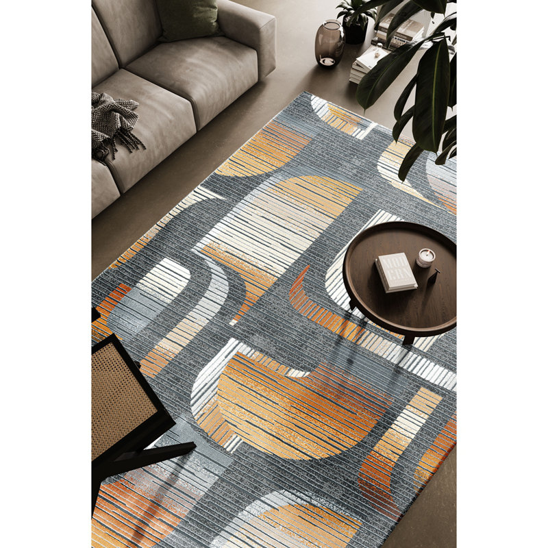 Brooklyn Brixton Multi Color Polyester Blend Machine Woven Area Rug