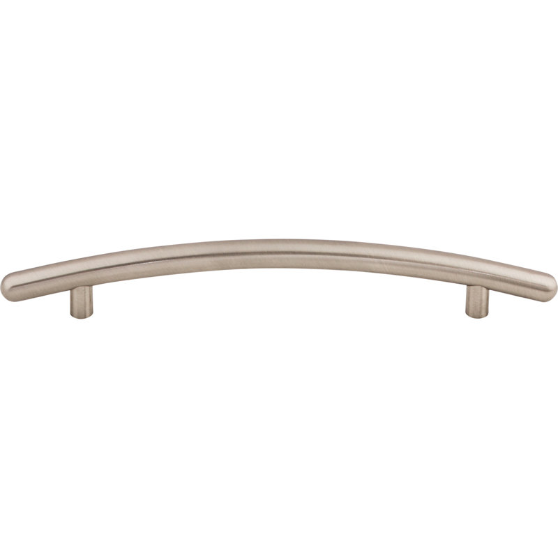 Curved Bar pull, Brushed Satin Nickel, 6 5/16" Center to Center