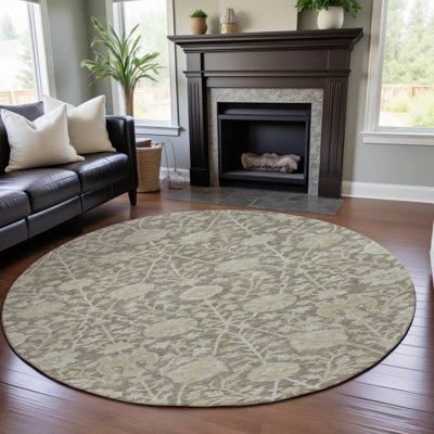 Premium Machine Washable Dahl AMF1086 Floral Rug