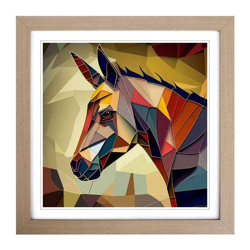 Single Picture Frame Print on Wood, Oak