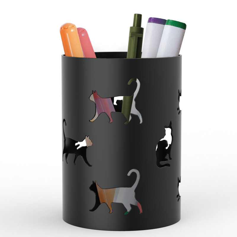 Yefry Metal Pen Holder, Black