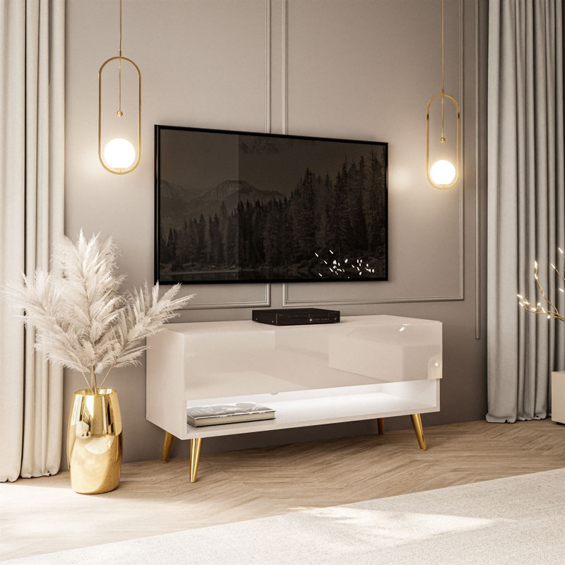 Aaleia Calante RTV Cabinet, High-gloss cashmere