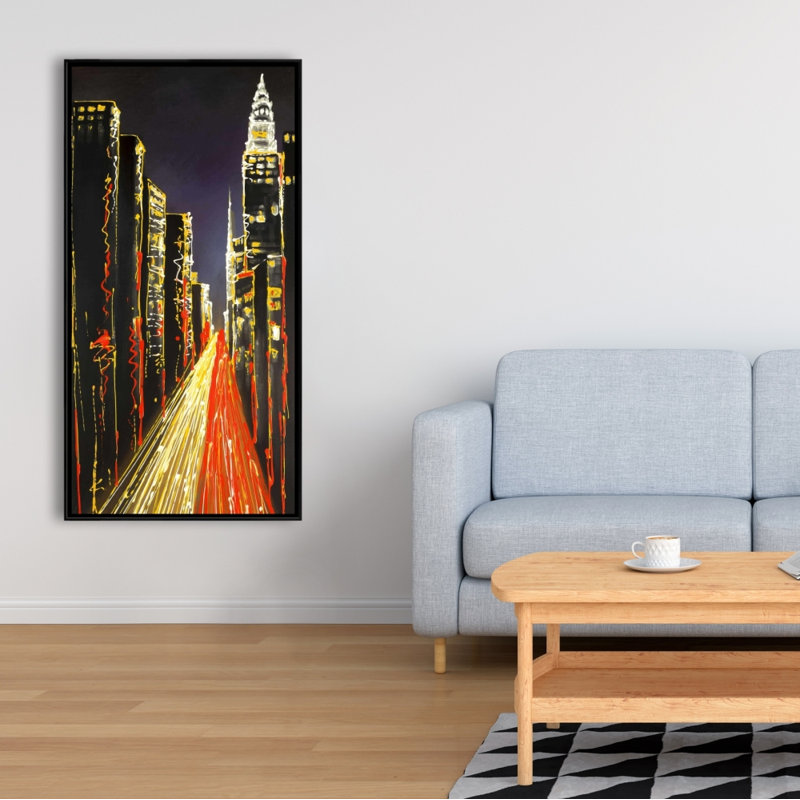Lively city - 24"x48" Framed canvas