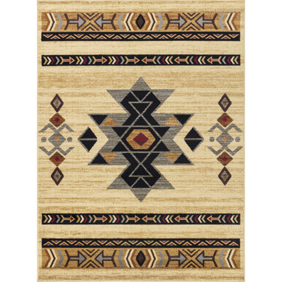 Tribes GC_YLS4006 Cream Southwest Area Rug