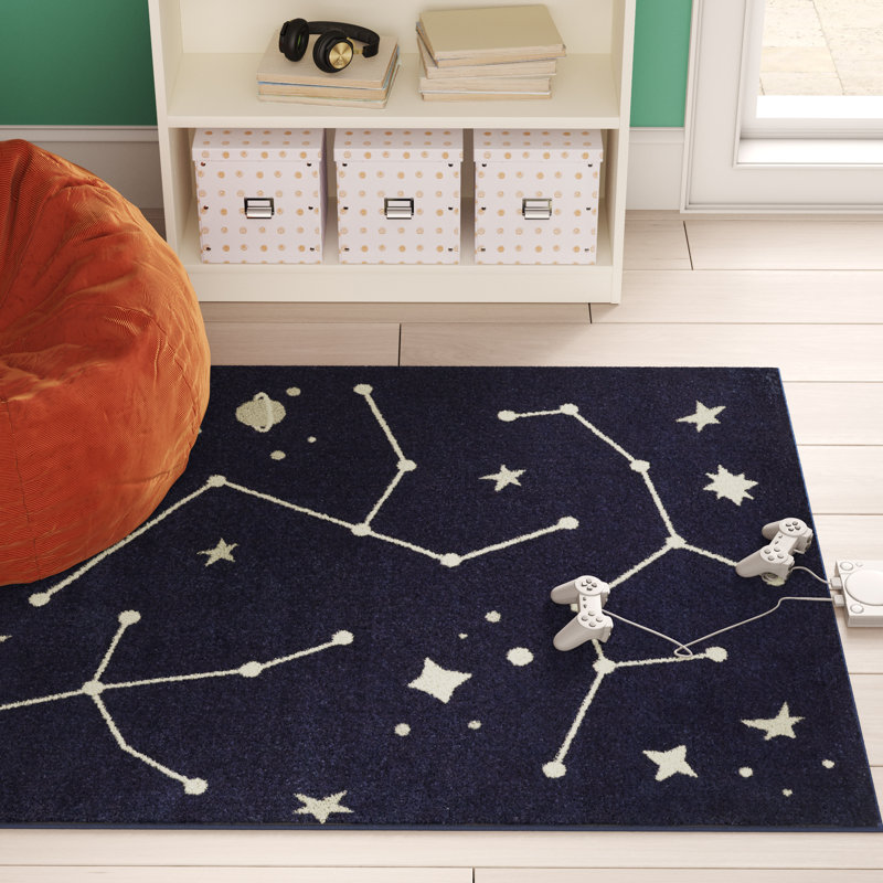 Tapis bleu marine Heilman, Rectangle 5 pi 3 po x 7 pi