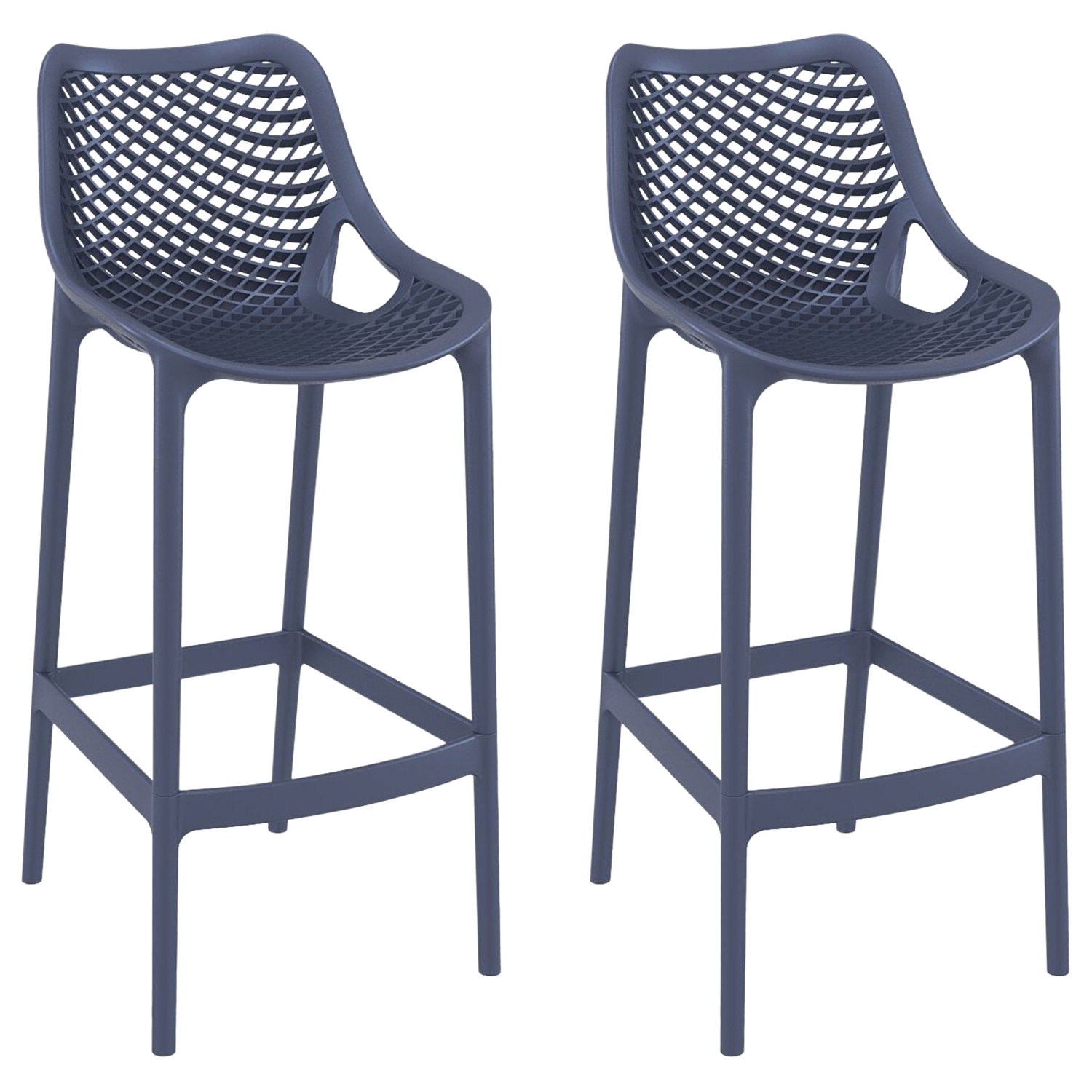 Farrah Patio Bar Stool, Dark Gray, 29.5"