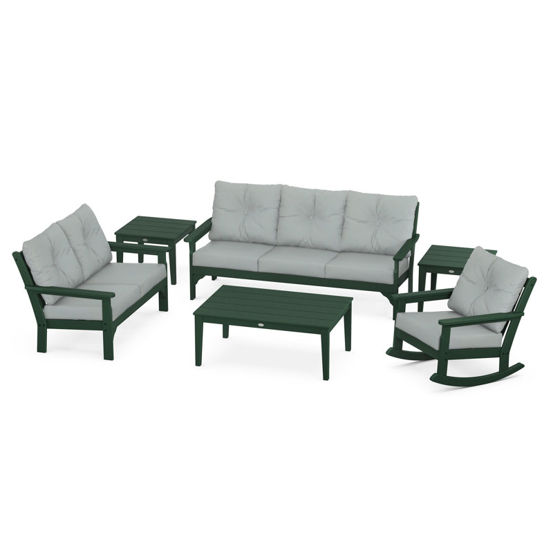 Vineyard 6-Piece Deep Seating Set, Spa, Green