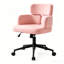 Chaise de bureau rembourrée pivotante et réglable en hauteur, chaise de bureau en forme de trèfle avec accoudoirs-492277247