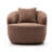 Mid Century Modern 360° Swivel Curved Sofa 1-Seat Cloud Couch Boucle Fabric Accent Chair-236347014