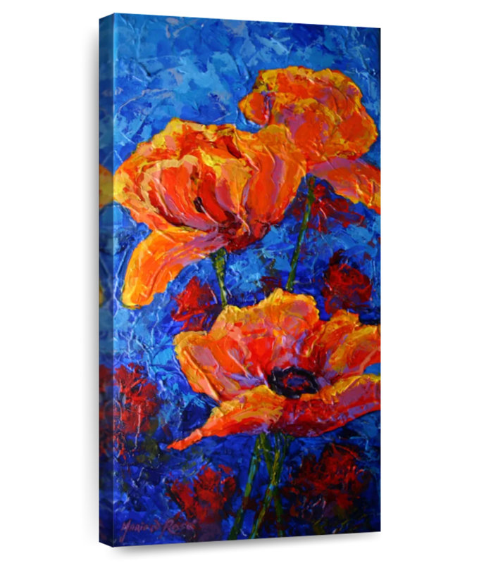 Coquelicots orange I, H 24 po x l 12 po