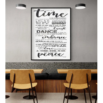 Time For Everything By Marla Rae, Ecclesiastes 3:1-8 Print, Framed Bible Verse Decor, Pastor Gift Idea, Gods Plan Poster Print