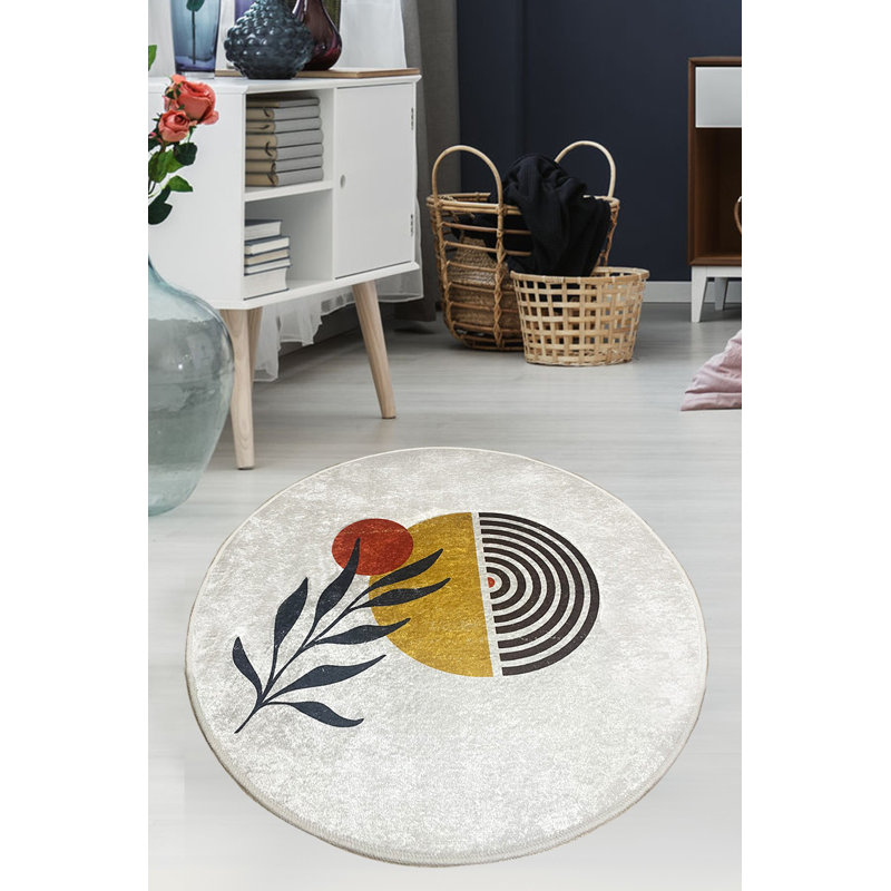Luxurious Polyester Carpet (1 Piece), 55.1 x 55.1 inches | 100% Polyester, Pile Height: 0.4 inches, Sponge Height: 0.2 inches | Non-Slip Underside, Digital Printing, Machine Washable, Perfect for Living Room & Bedroom