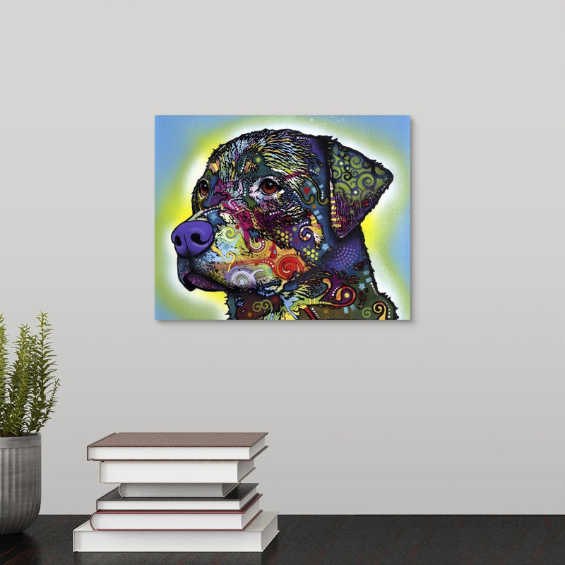 «The Rottweiler» par Dean Russo - impression, Toile, H 8 po x l 10 po x P 1,5 po