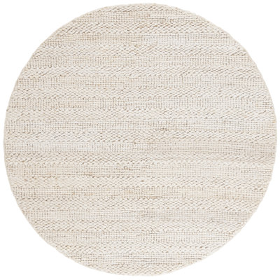 Keyia Natural Fiber Flat Weave Jute/Cotton Solid Color Rug in Beige