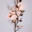 Porte-bougie mural floral, branches de 41 pouces avec oiseaux, 3 assiettes