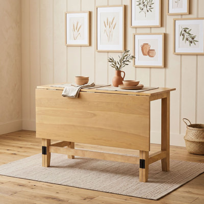 Modern Extendable Drop Leaf Dining Table for 4 with Space-Saving