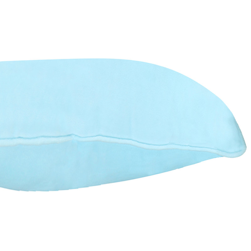 A1HC Velvet Down-Alternative Throw Pillow Inserts – Hypoallergenic, Ready-to-Use, Set of 2, 24"H x 24"W, Light Blue