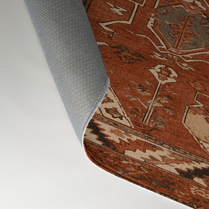Tapis turc intérieur et extérieur brun, Rectangle 5 pi x 7 pi