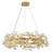 Transitional 12-Light Gold Crystal Chandelier 