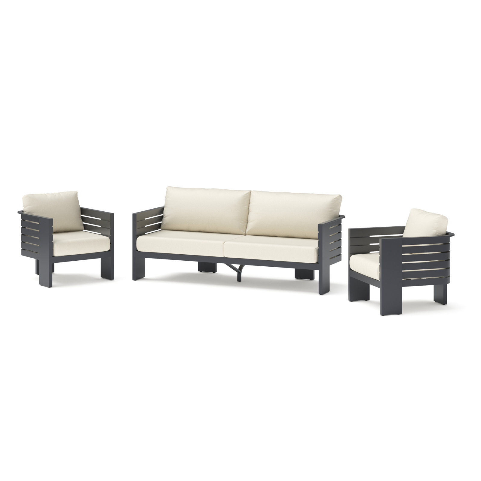 Ari 4-Person Complete Patio Set, Olefin Linen