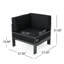 Canapé modulaire d'extérieur en aluminium avec coussins et table de bout Cape Coral Cape