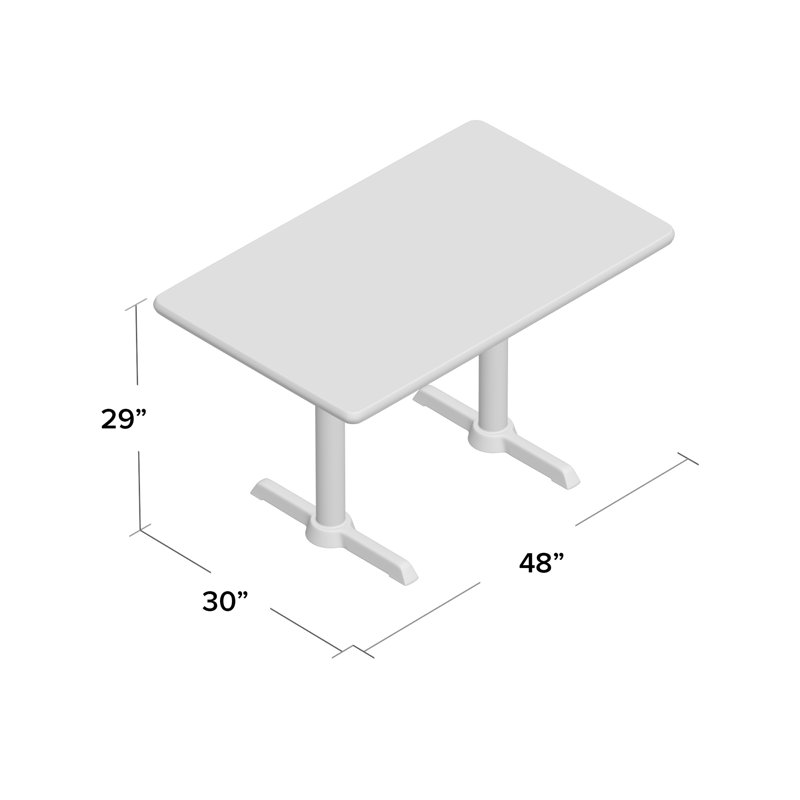 Table de vestibule Mode, Cerise, 29" H x 30" L x 48" D, argent